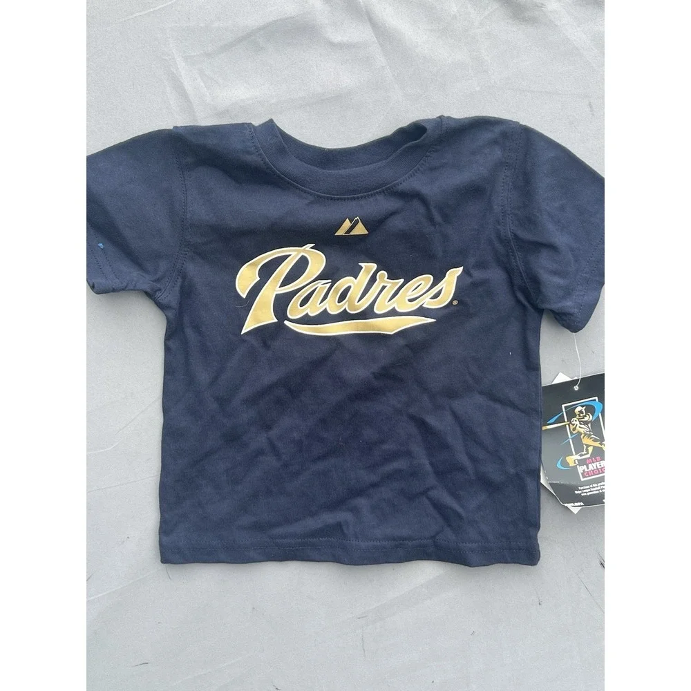 NWT MLB‎ Majestic San Diego Padres Gonzalez Shirt #23 Blue 12 Month